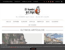 Tablet Screenshot of elhombrequeviaja.com